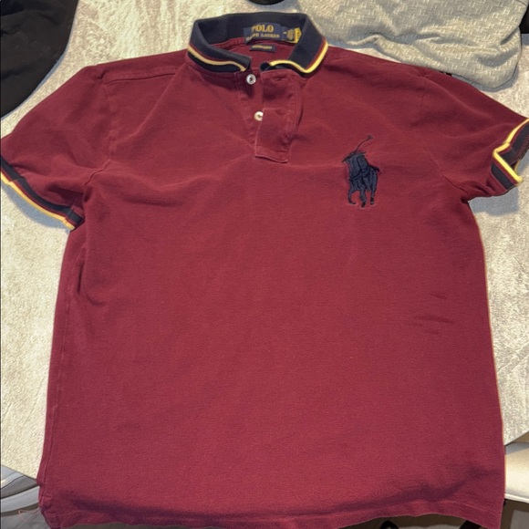 Polo Ralph Lauren Other - Polo by Ralph Lauren Men's Maroon Polo Shirt with Navy Logo
